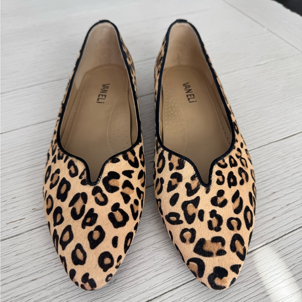 Vaneli Tan and Black Leopard Flats - brand new, never worn without tags